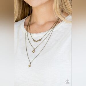 High Heels And Hustle Brass Necklace